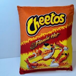Snuggie 2-in-1 Pillow and Snack Tray- Flamin' Hot Cheetos ! snack & cup holder !